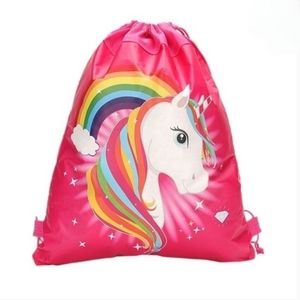 Unicorn School Bag Girl Drawstring Bag Children